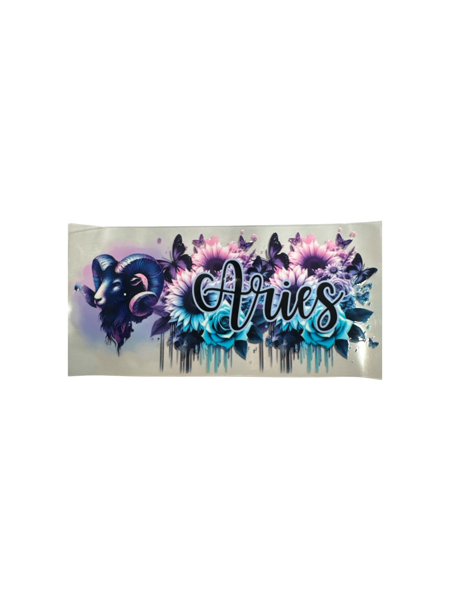 Aries Zodiac Sign UV DTF 16oz Cup Wrap, #413 Tumbler Decal