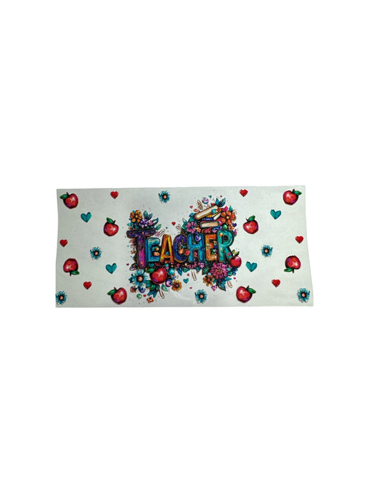 Teacher Books 16oz UV DTF Cup Wrap Transfer for Cups #350