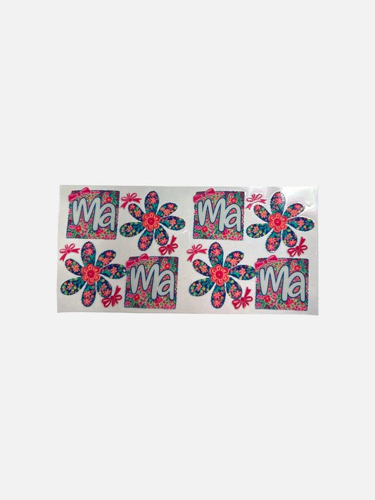 Mama Patchwork UV DTF 16oz Cup Wrap, #367