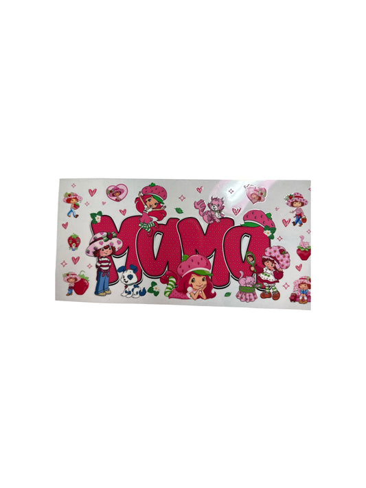 Mama with Strawberries UV DTF 16oz Cup Wrap, #384