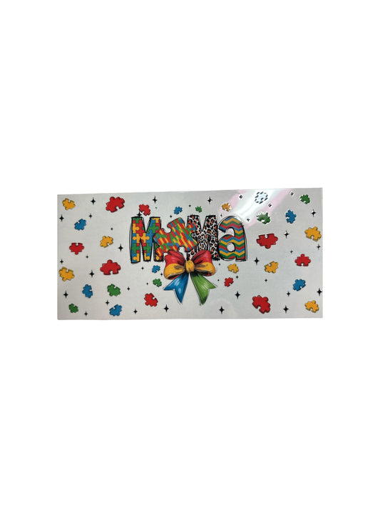 Autism Mama UV DTF 16oz Cup Wrap, #388