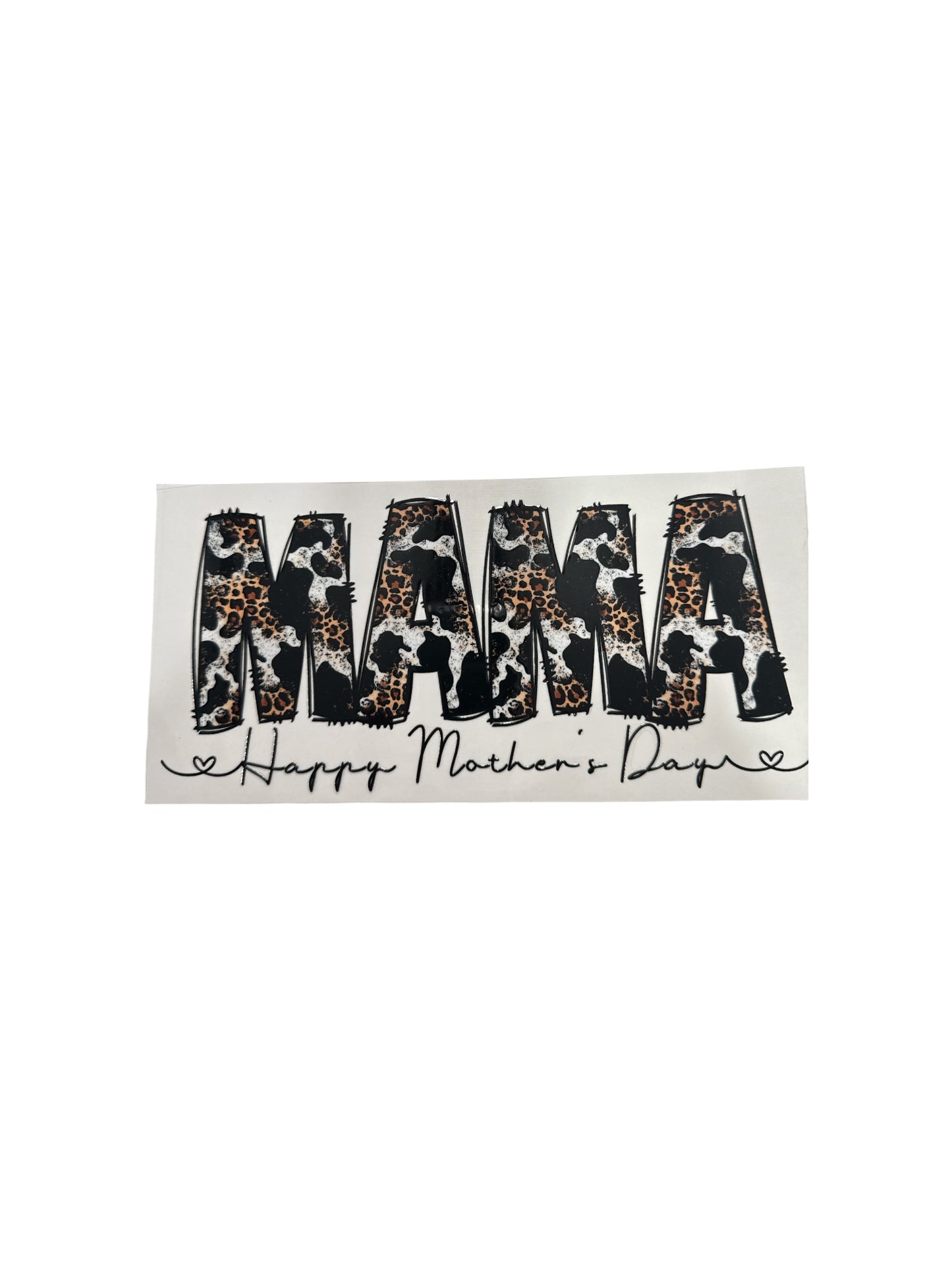 Mama Cowhide UV DTF 16oz Cup Wrap, #517