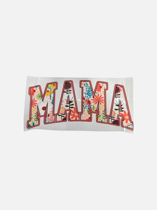 Mama Flowers UV DTF 16oz Cup Wrap, #519