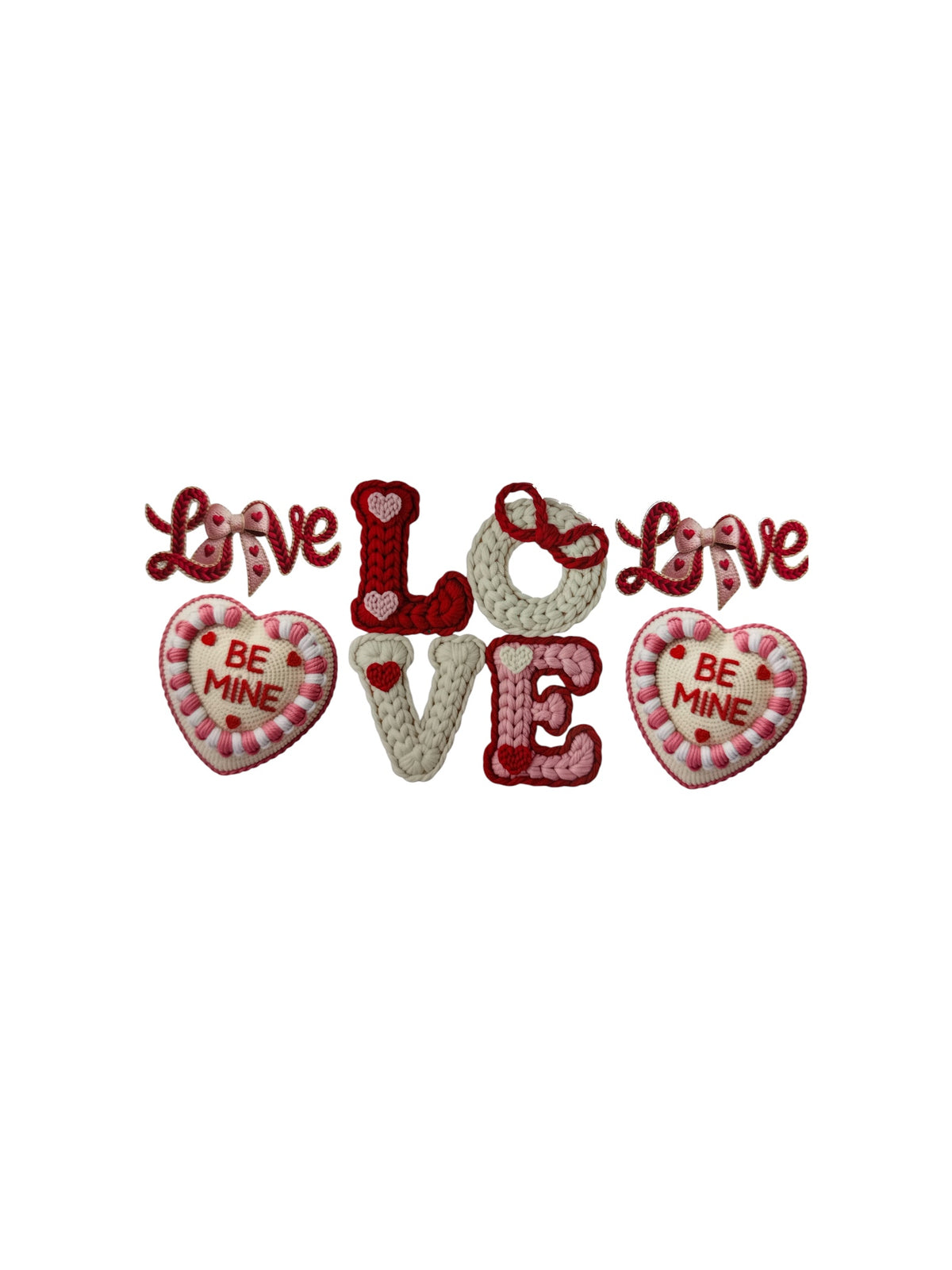 Love Yarn Heart Valentines 16oz UV DTF Transfer for Cups #396