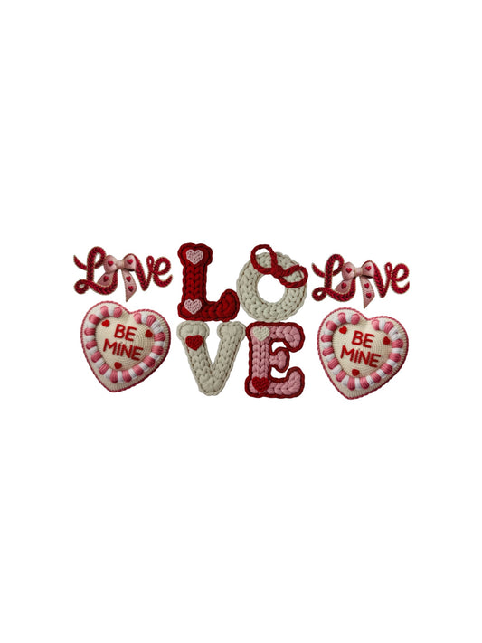 Love Yarn Heart Valentines 16oz UV DTF Transfer for Cups #396