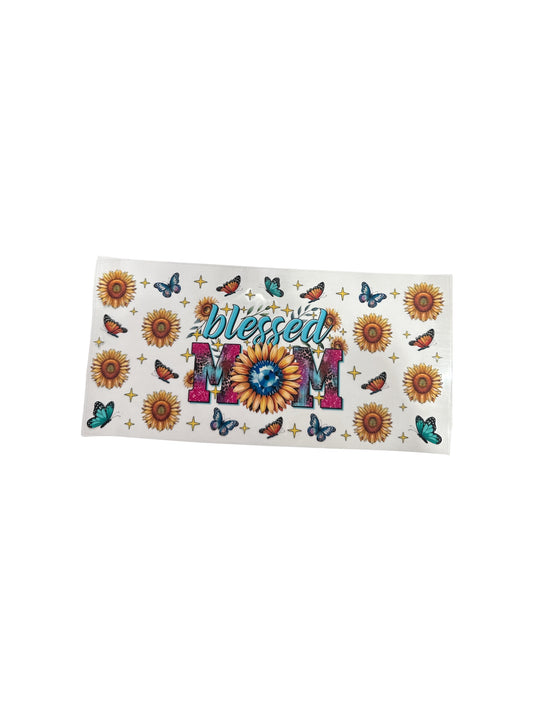 Blessed Mom UV DTF 16oz Cup Wrap, #524