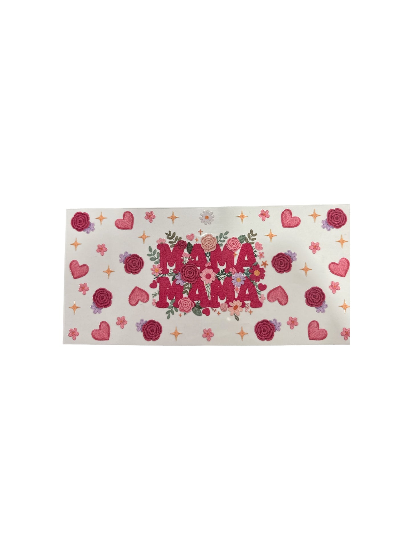 Mama Wrap with Roses UV DTF 16oz Cup Wrap, #526
