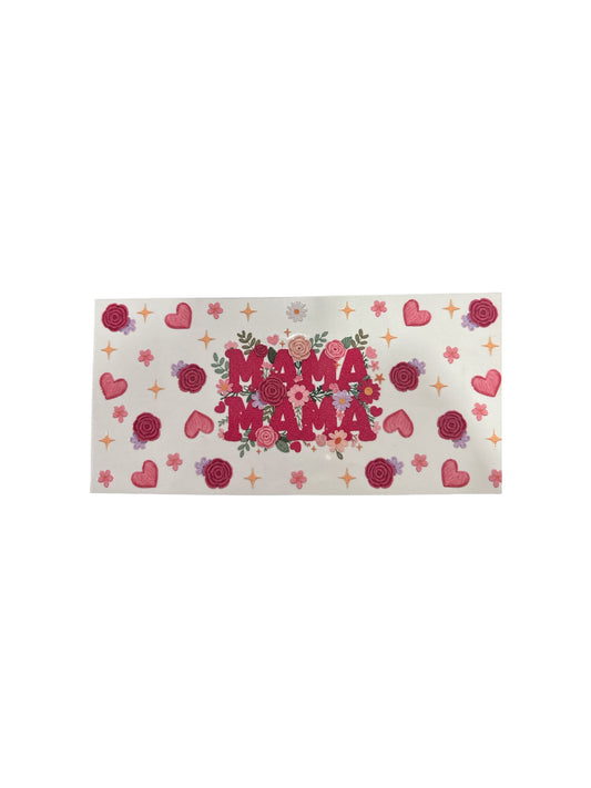 Mama Wrap with Roses UV DTF 16oz Cup Wrap, #526