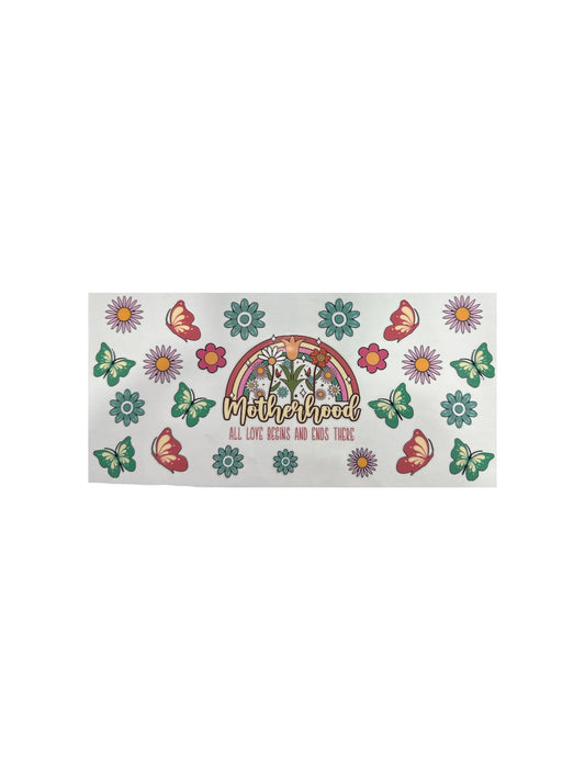 Motherhood Rainbow UV DTF 16oz Cup Wrap, #532