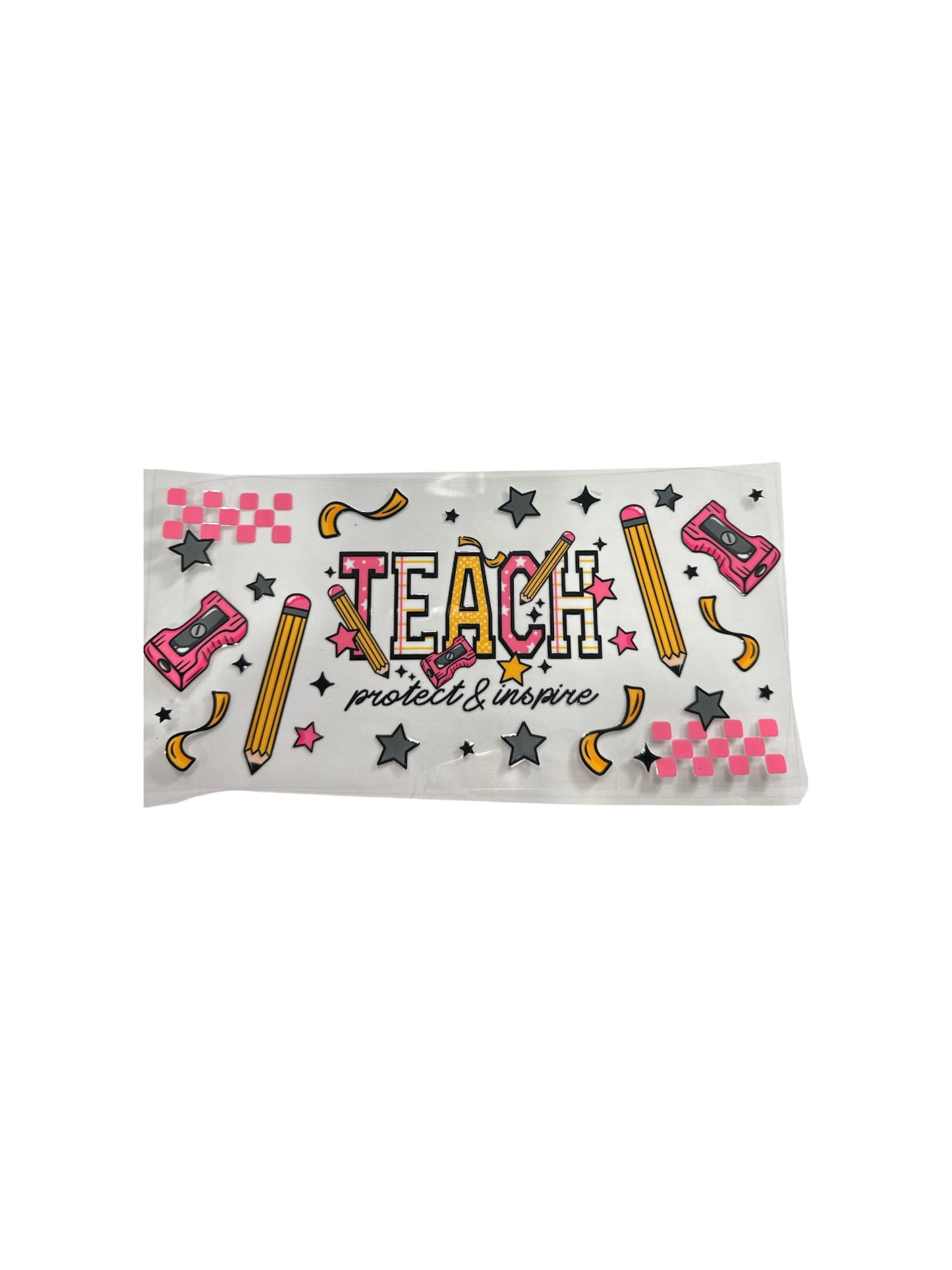 Teach 16oz UV DTF Cup Wrap Transfer for Cups #537