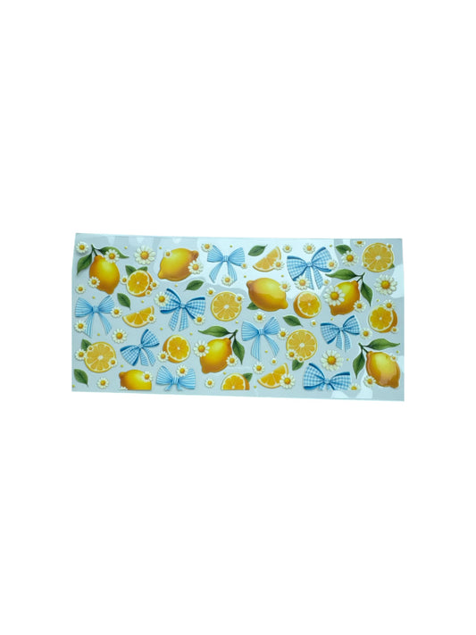 Lemons and Bows 16oz UV DTF Transfer for Cups #444