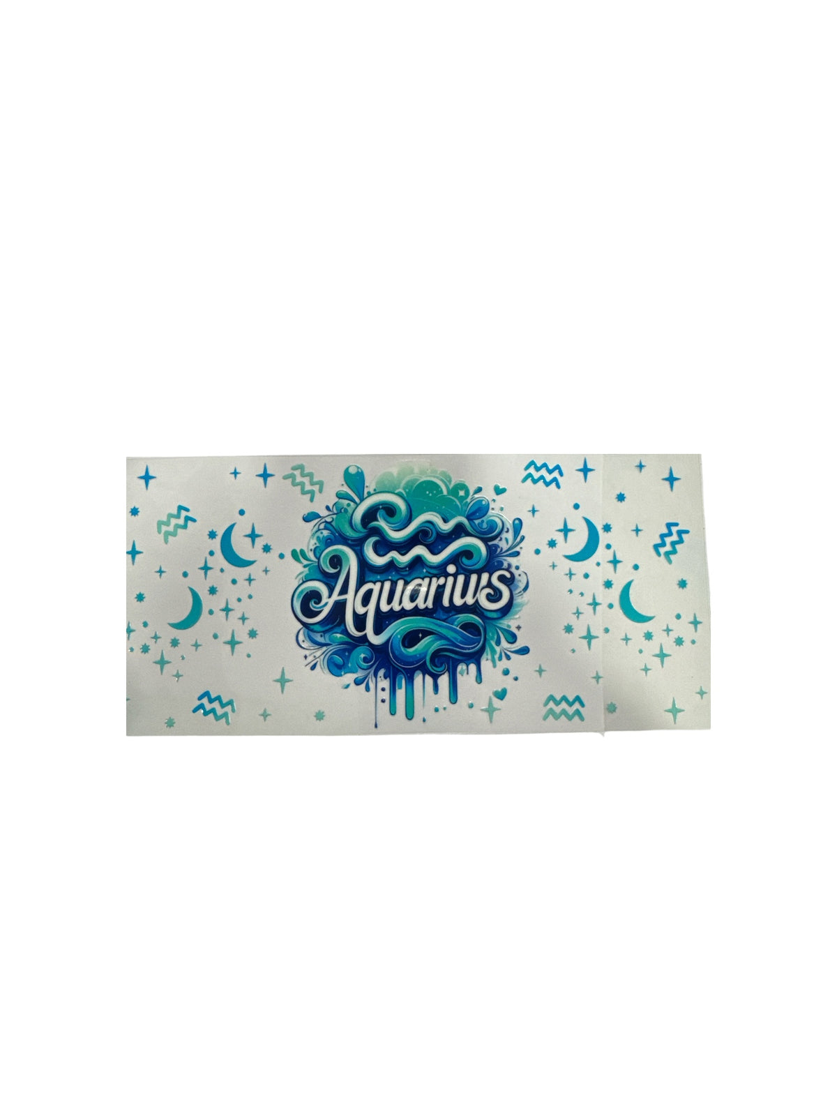 Aquarius Zodiac Sign UV DTF 16oz Cup Wrap, #412 Tumbler Decal