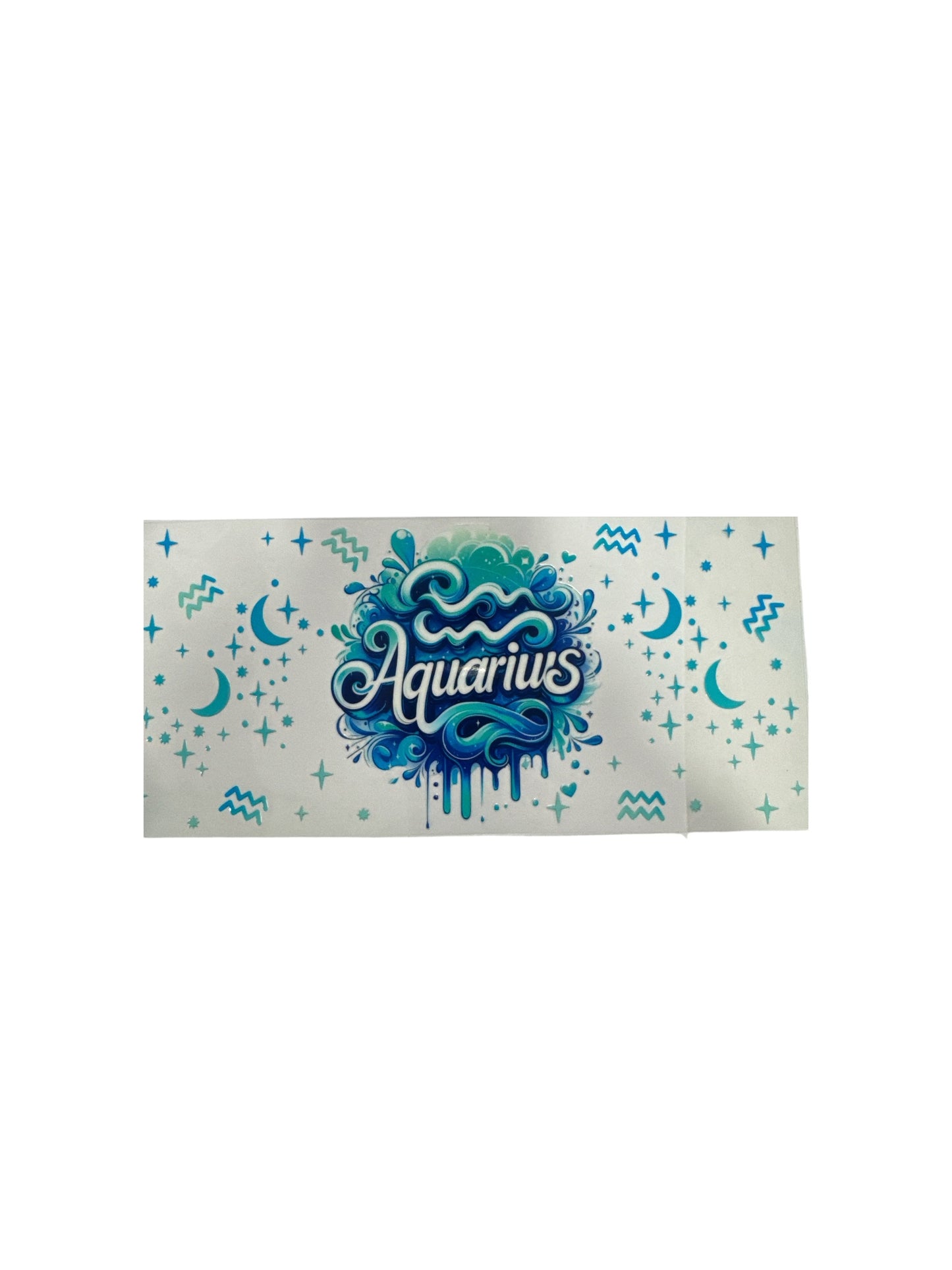 Aquarius Zodiac Sign UV DTF 16oz Cup Wrap, #539 Tumbler Decal