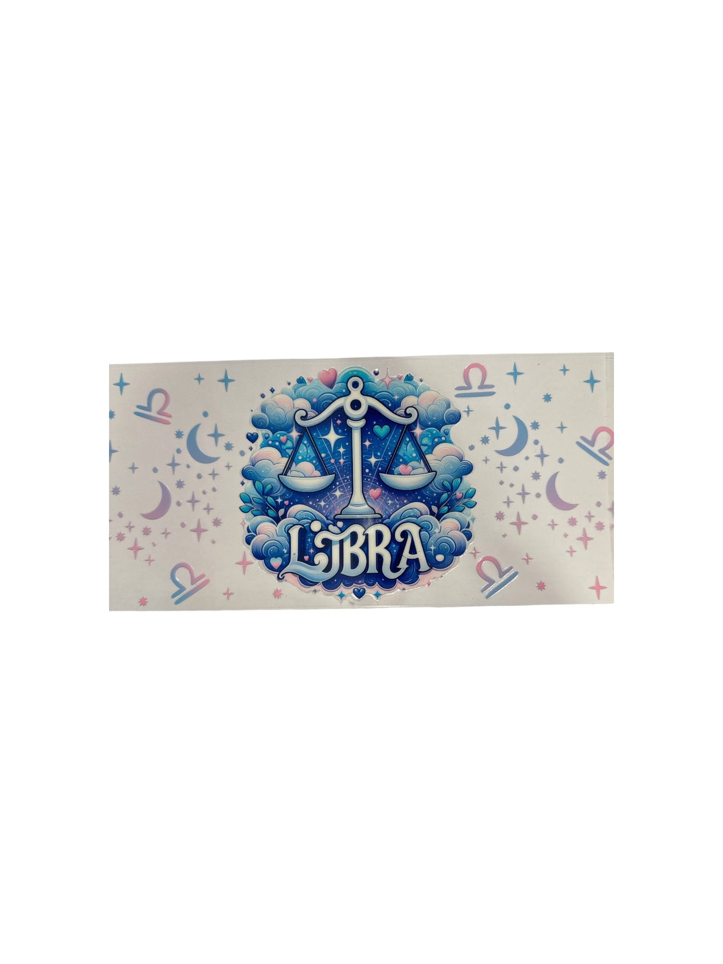 Libra Zodiac Sign UV DTF 16oz Cup Wrap, #542 Tumbler Decal