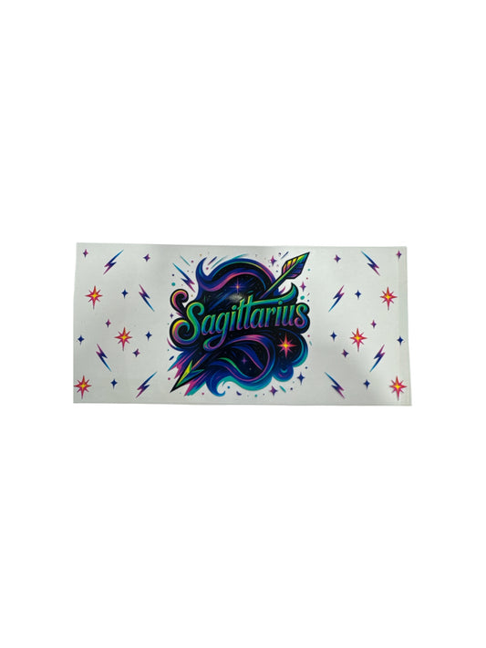 Sagittarius Zodiac Sign UV DTF 16oz Cup Wrap, #547 Tumbler Decal