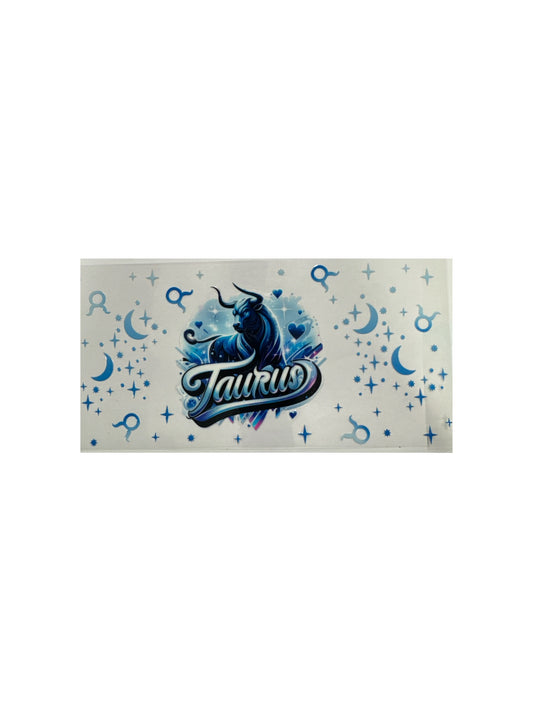 Taurus Zodiac Sign UV DTF 16oz Cup Wrap, #552 Tumbler Decal