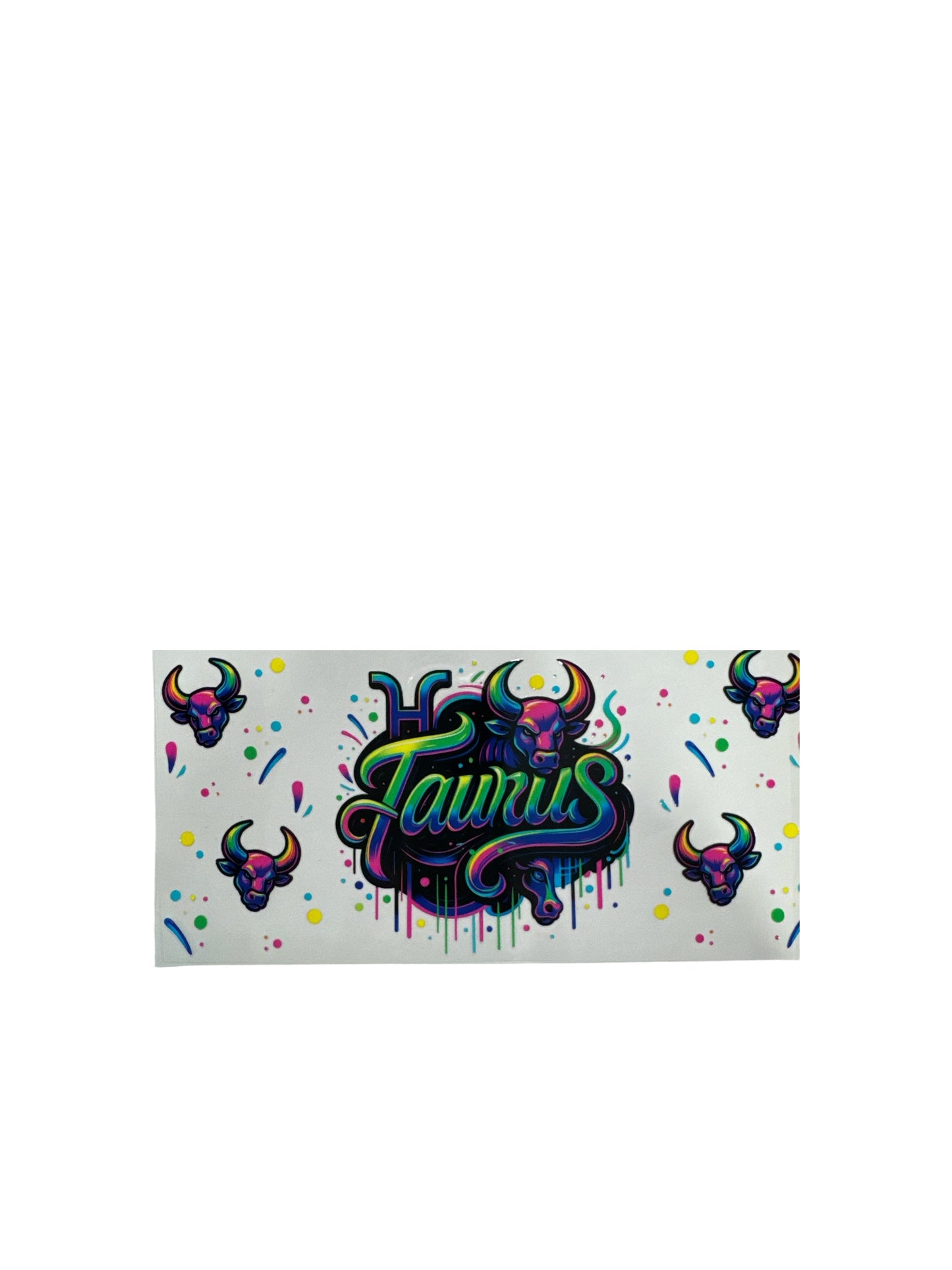 Taurus Zodiac Sign UV DTF 16oz Cup Wrap, #553 Tumbler Decal