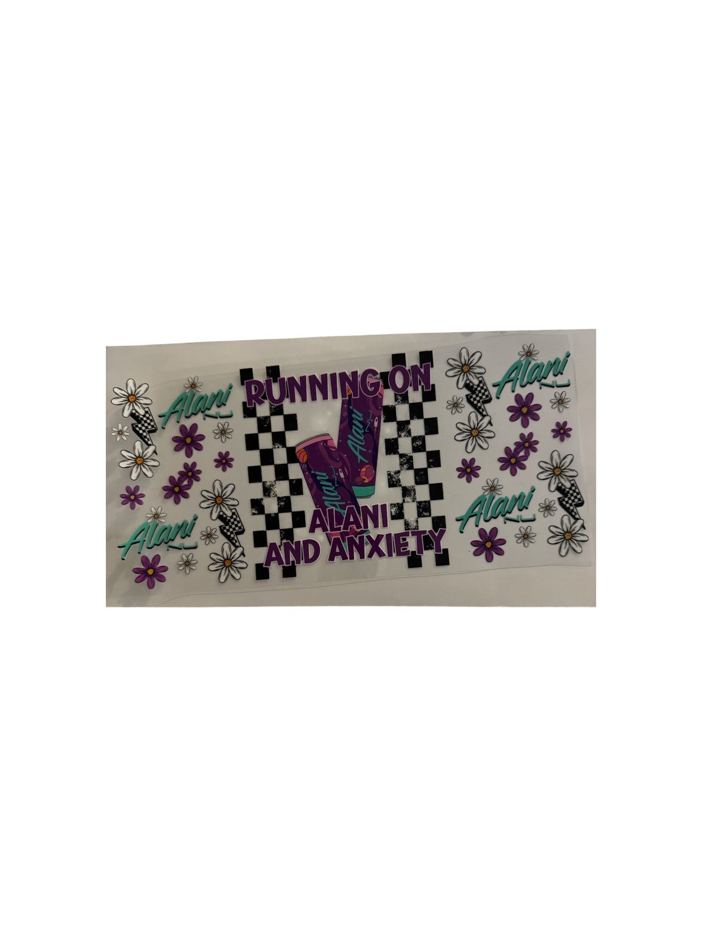 Energy drinks and flowers 16oz UV DTF Transfer for Cups #498