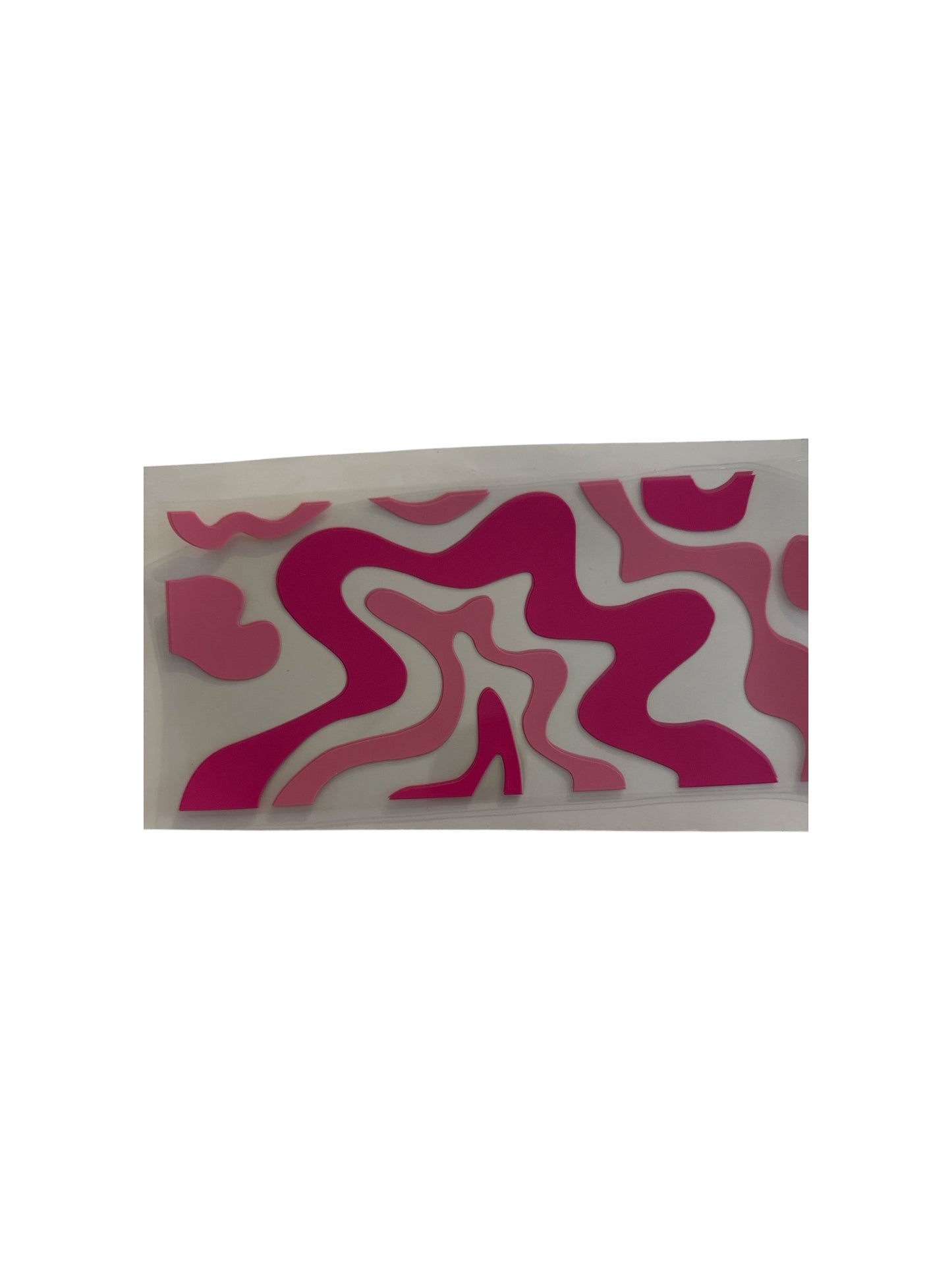 Pink Swirl UV DTF Transfer Wrap, #483 Decal