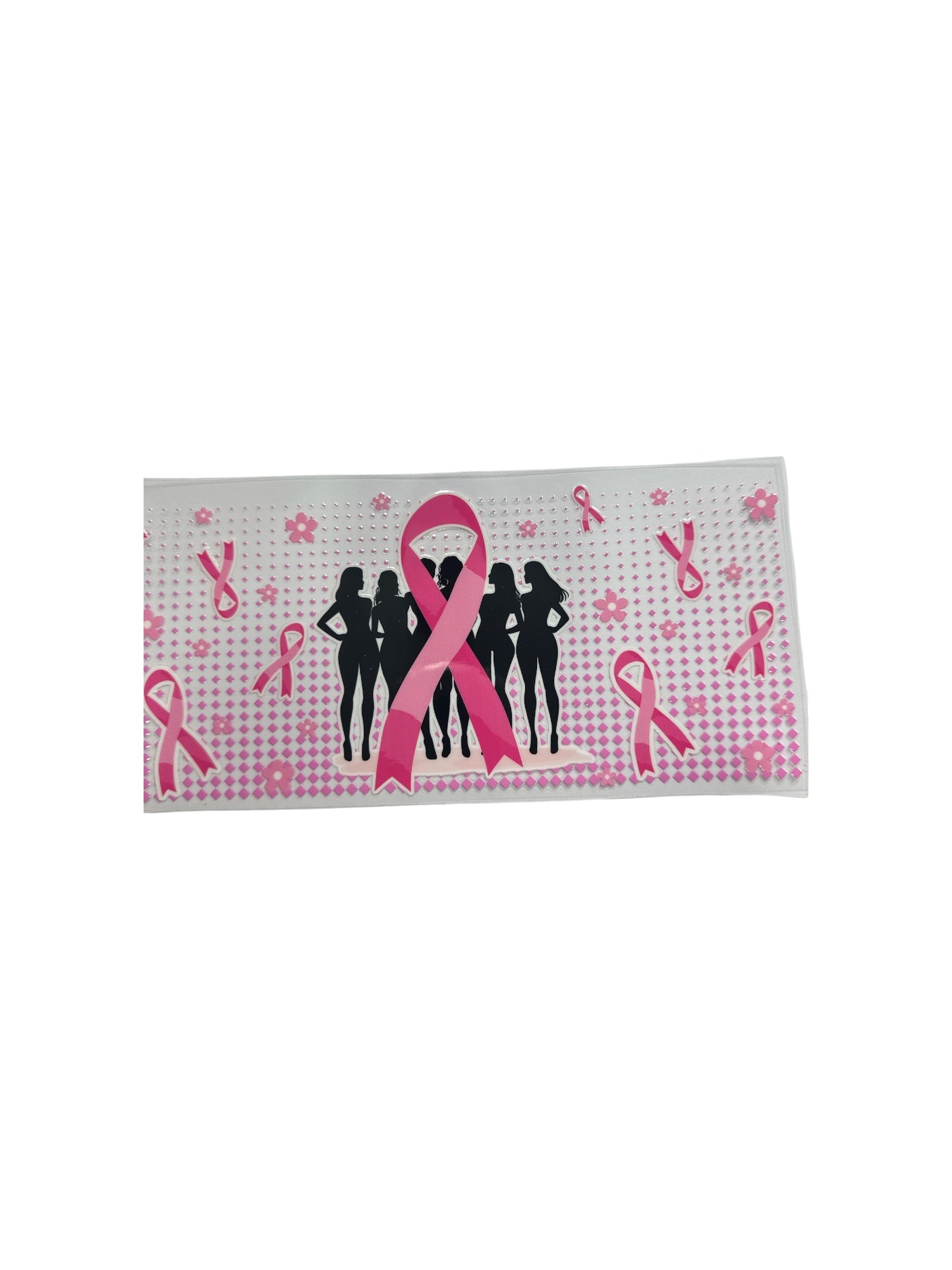 Survivor Pink Ribbon UV DTF Transfer Wrap, #569 Decal