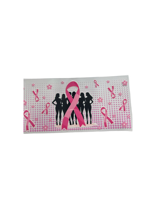 Survivor Pink Ribbon UV DTF Transfer Wrap, #569 Decal