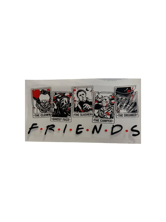 Scary Friends 16oz UV DTF Cup Wrap Transfer #504
