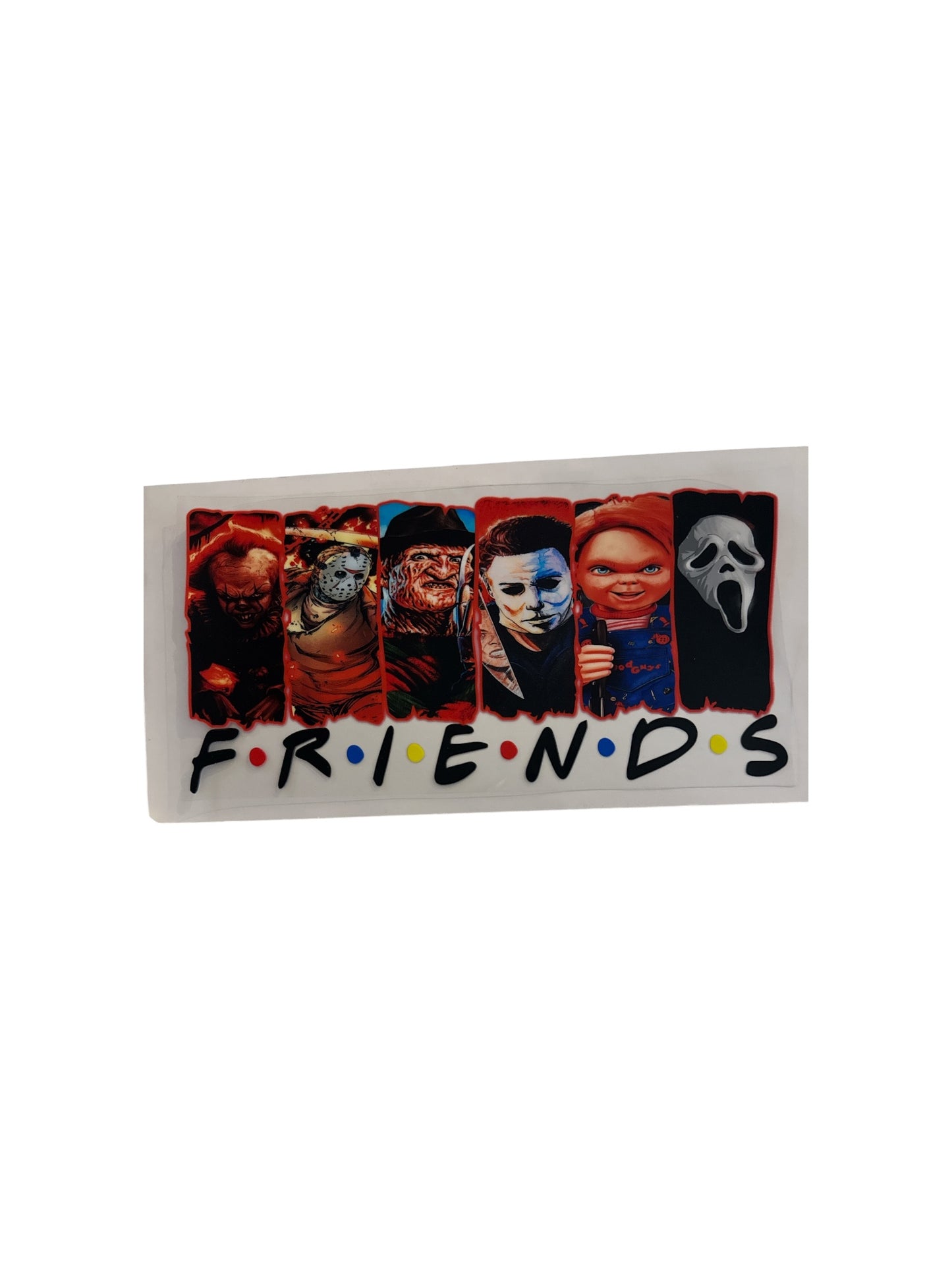 Friends Scary 16oz UV DTF Cup Wrap Transfer #460