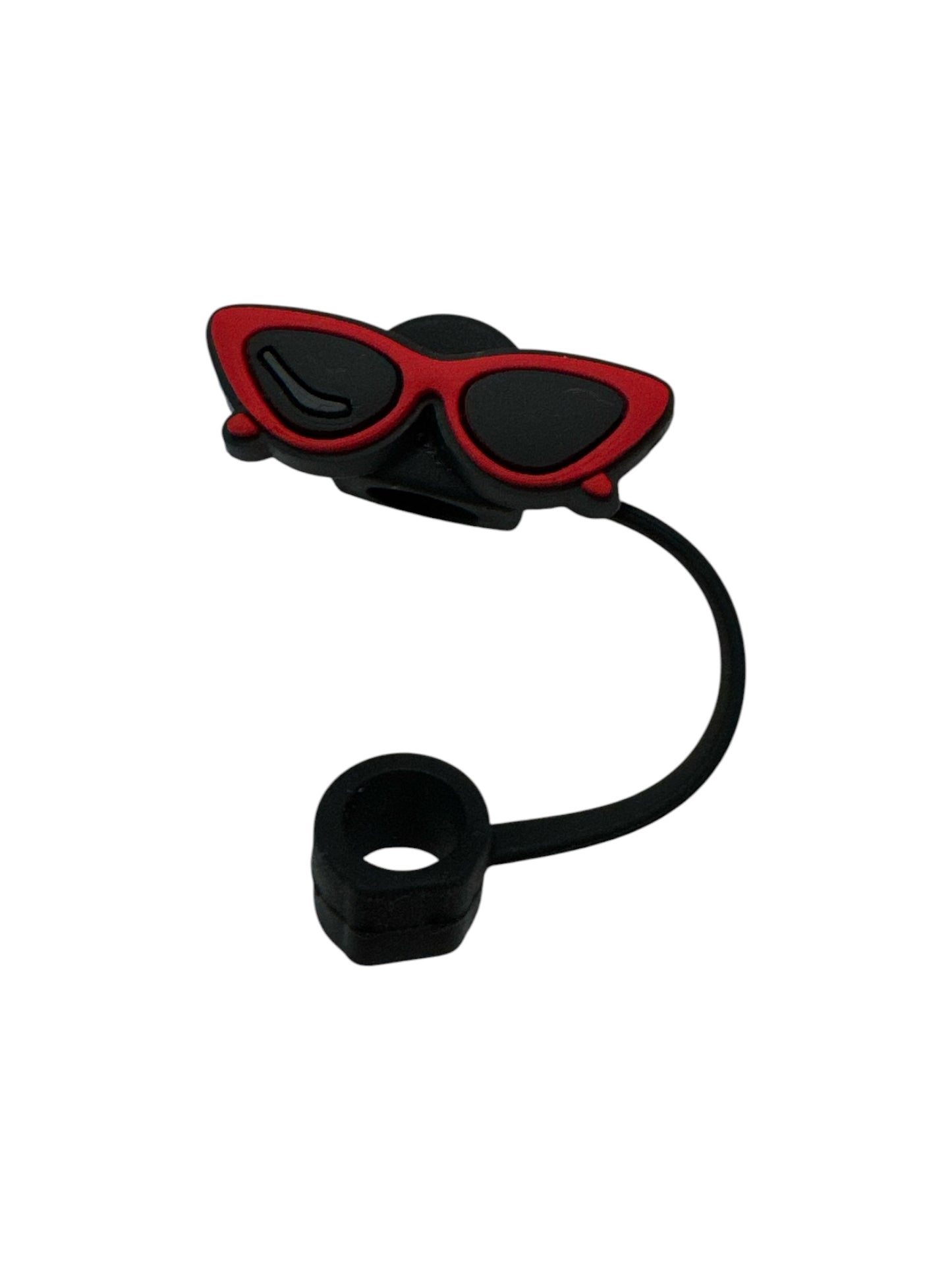 Sunglasses Straw Topper – Cute Silicone Drink Accessory for Tumblers