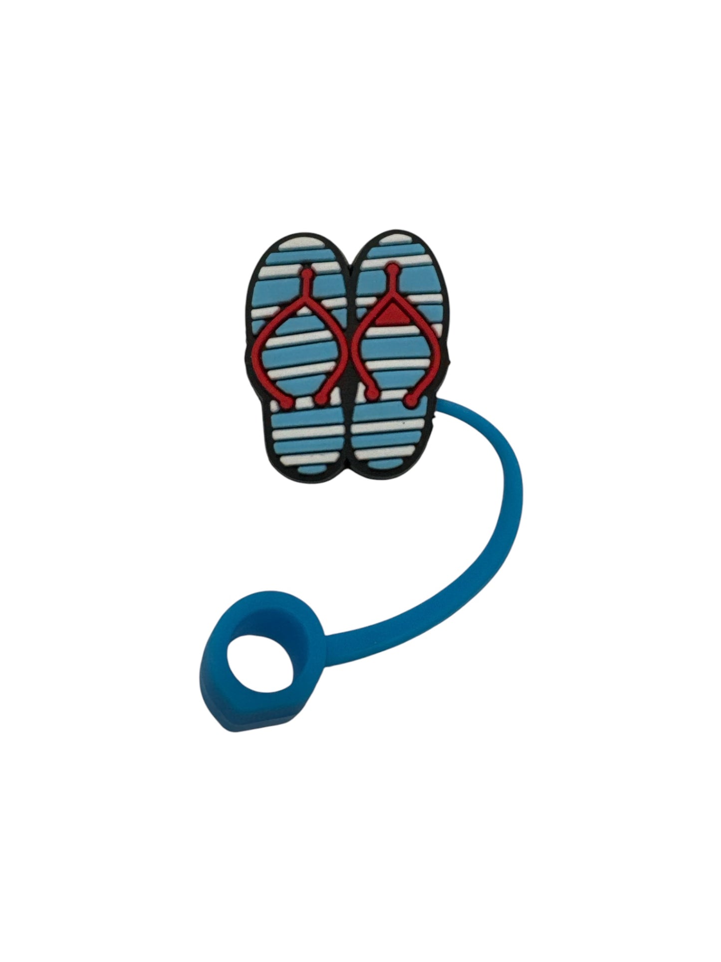 Flip Flops Straw Topper – Cute Silicone Drink Accessory for Tumblers