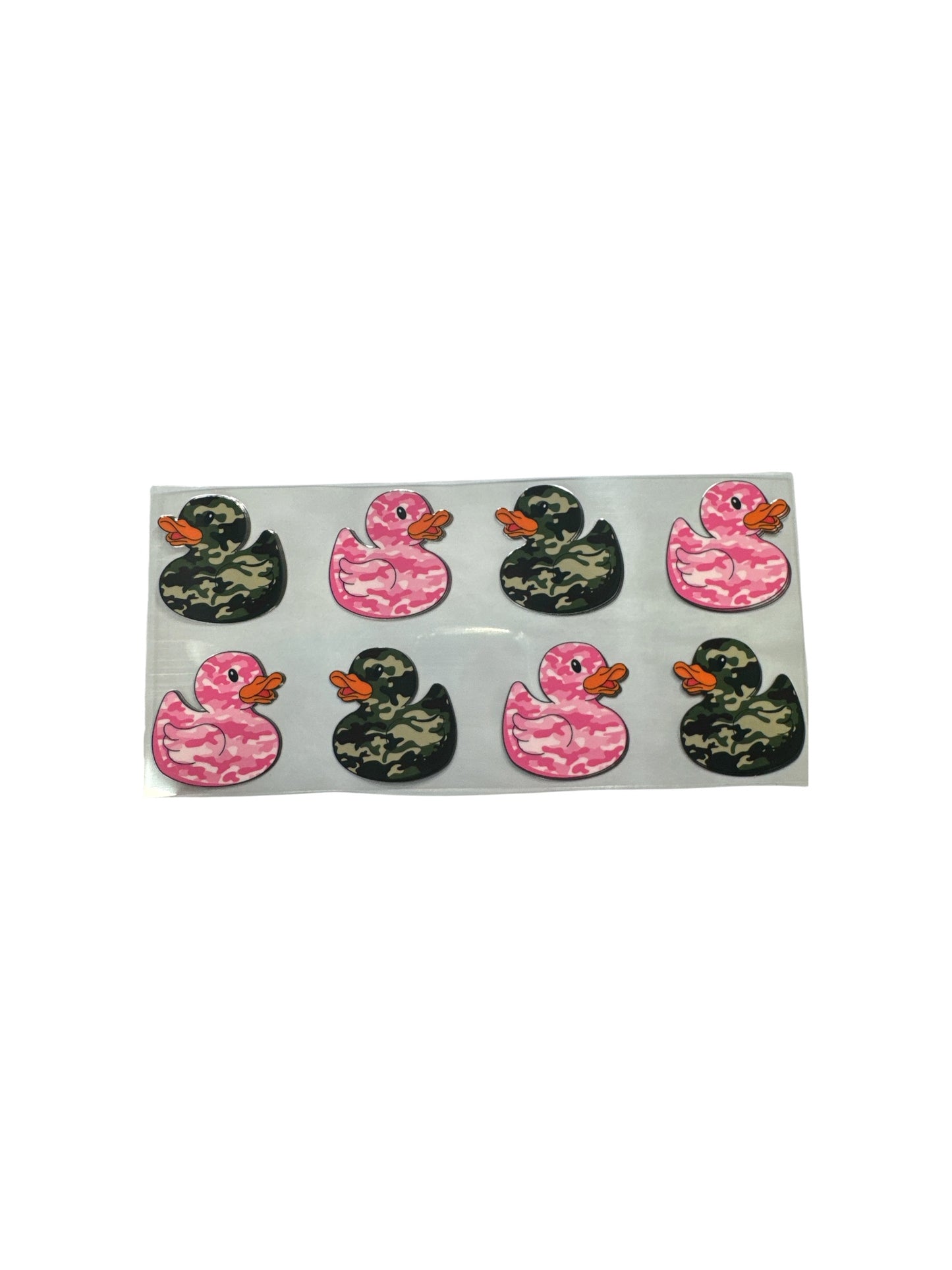 Ducks Camo Pink and Green 16oz UV DTF Cup Wrap #620