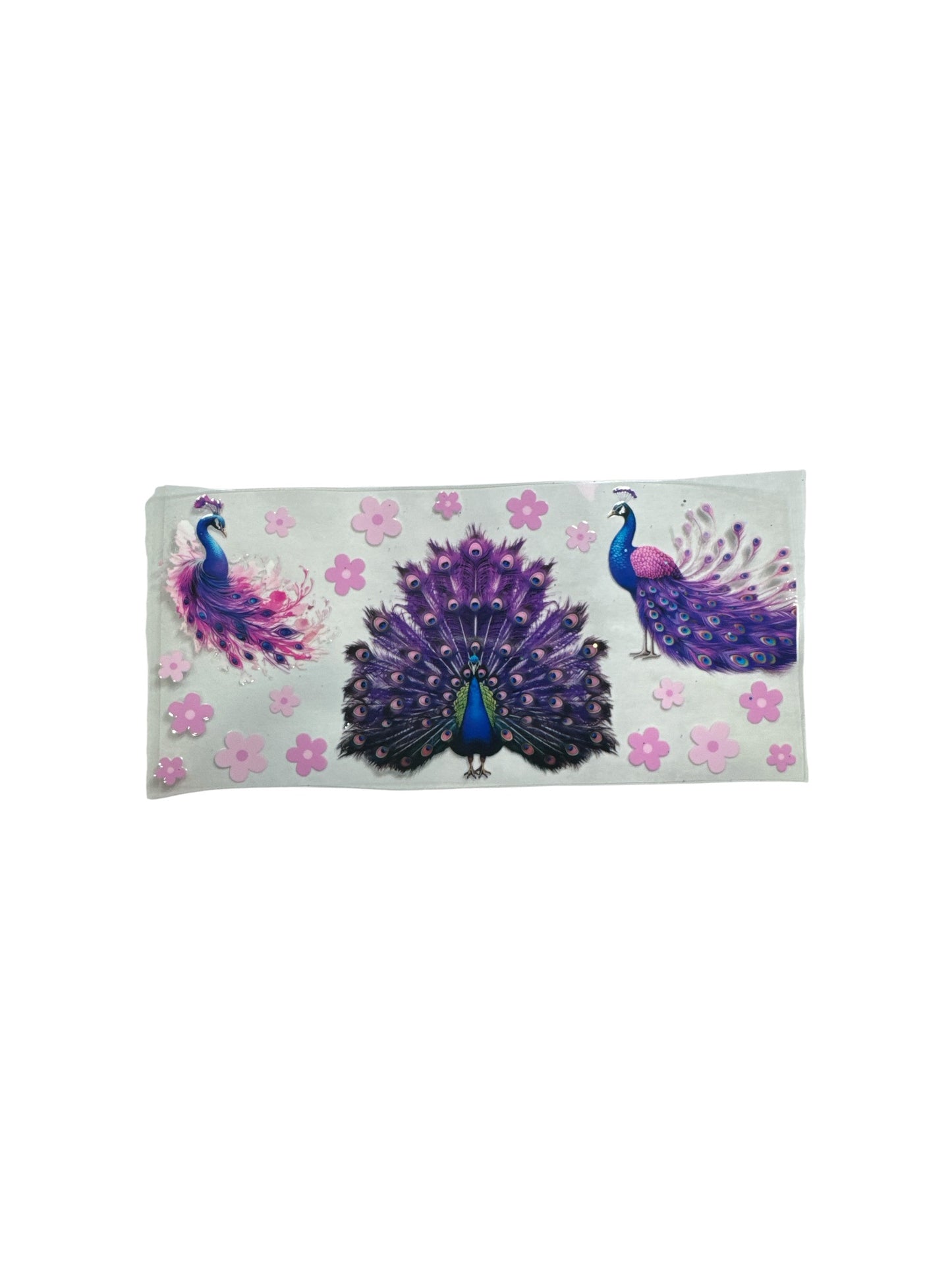 Peacock UV DTF Wrap #585 16oz Cup Wrap