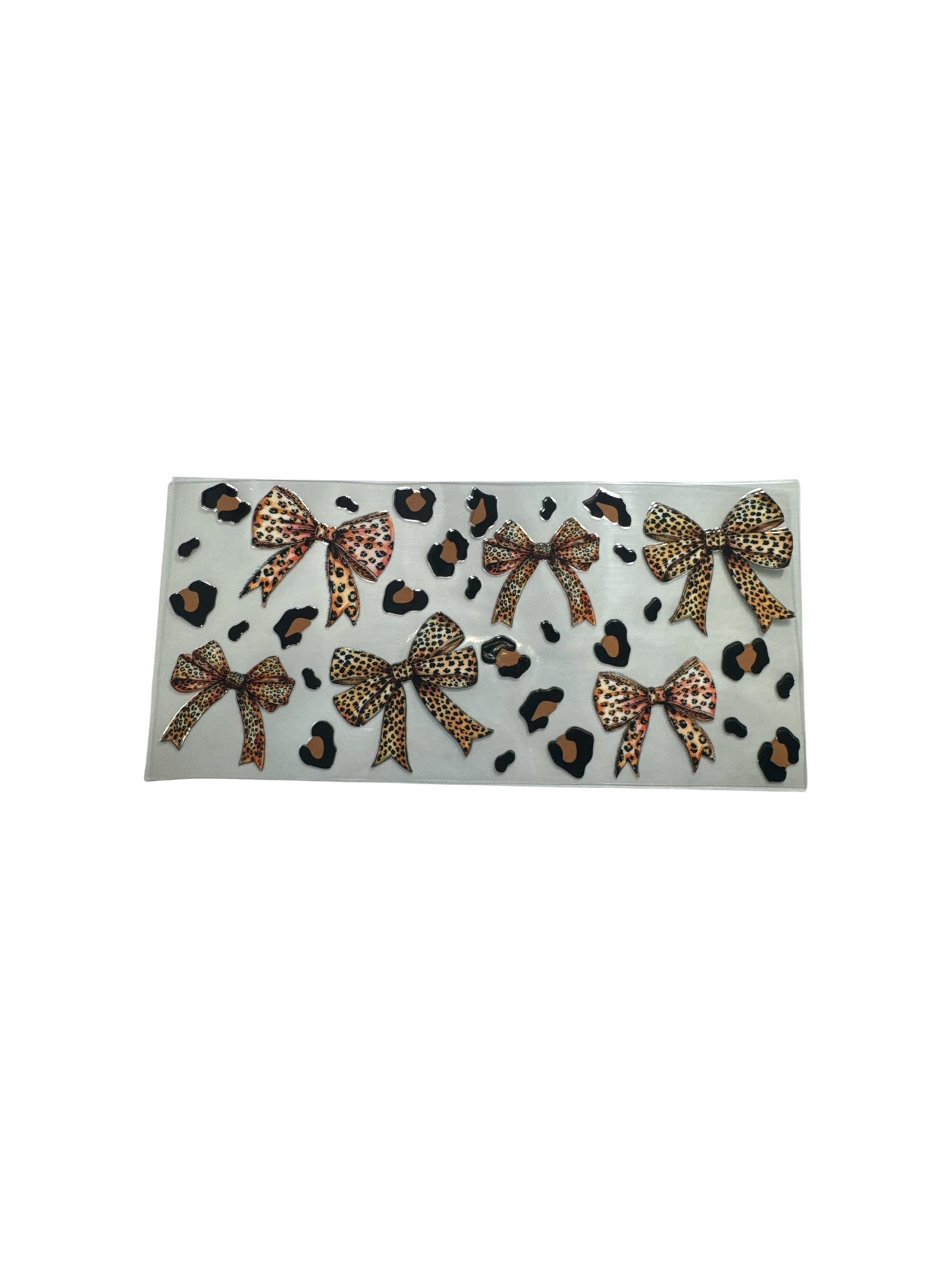 Cheetah Bows UV DTF Cup Wrap – #596