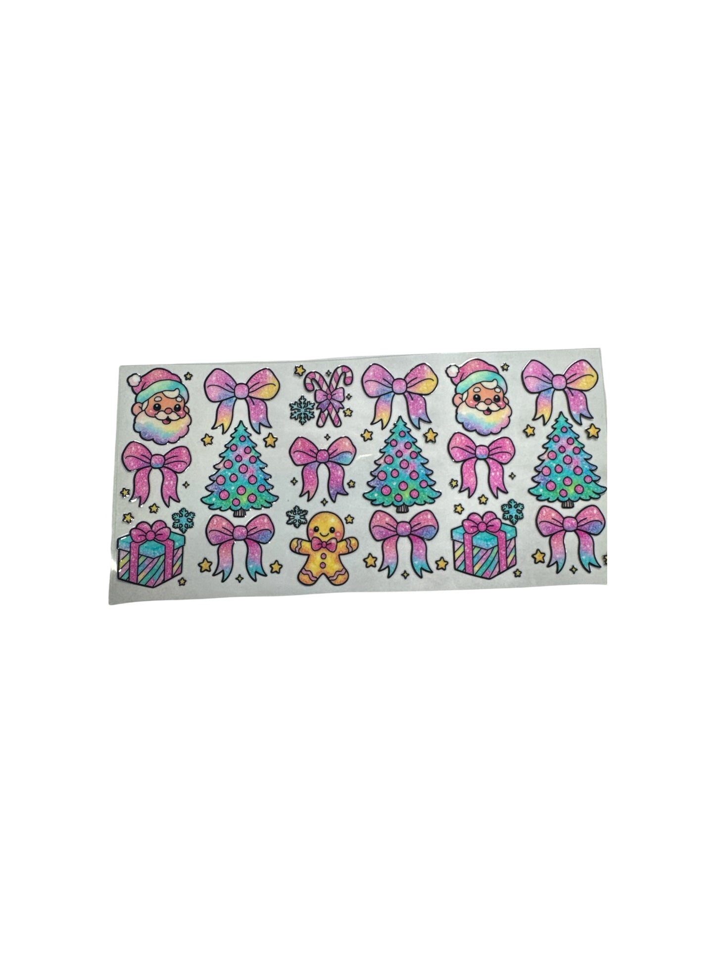 Christmas Pink 16oz UV DTF Transfer #601