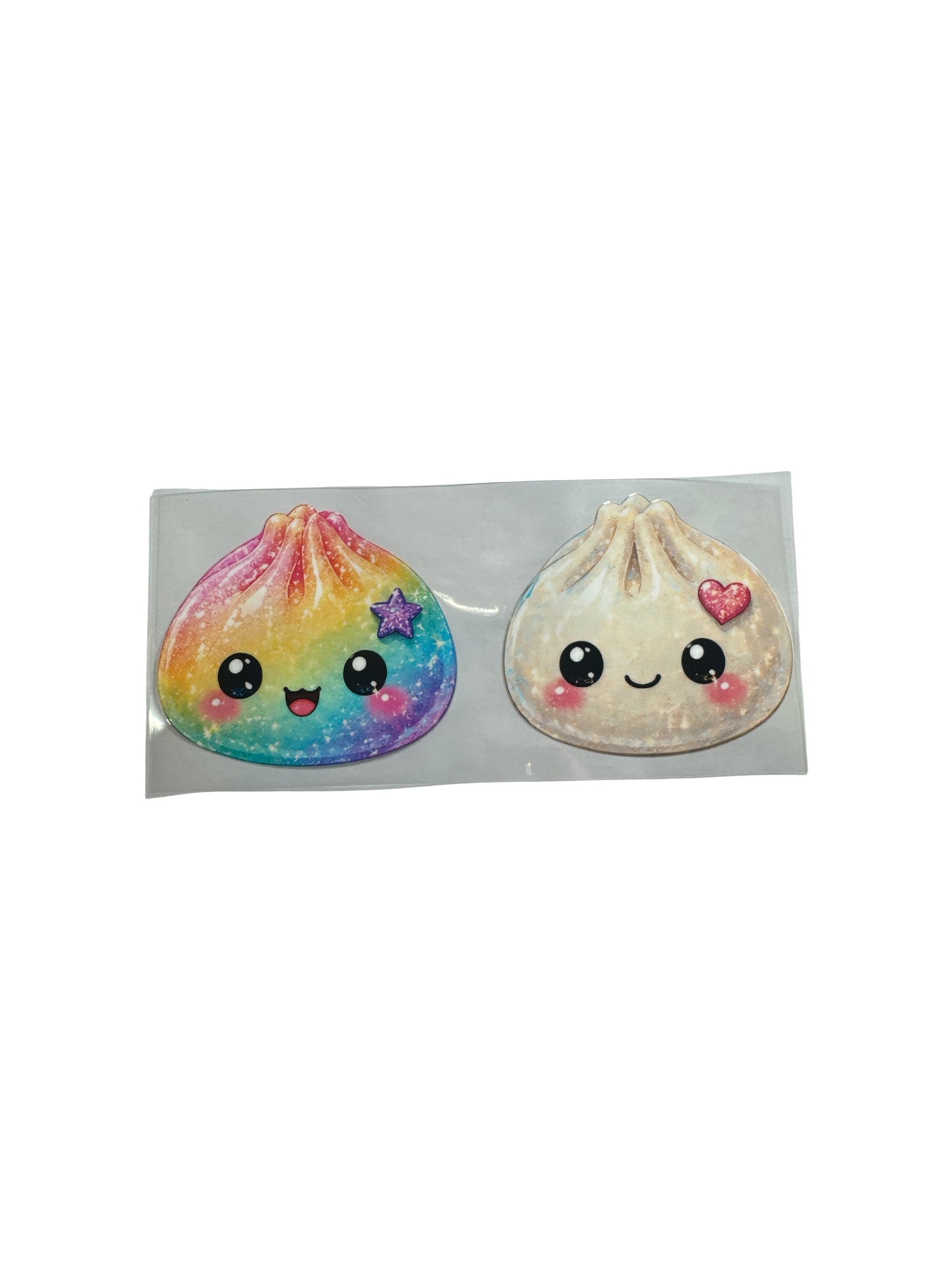 Dumplings White and Rainbow 16oz UV DTF Transfer for Cups #606