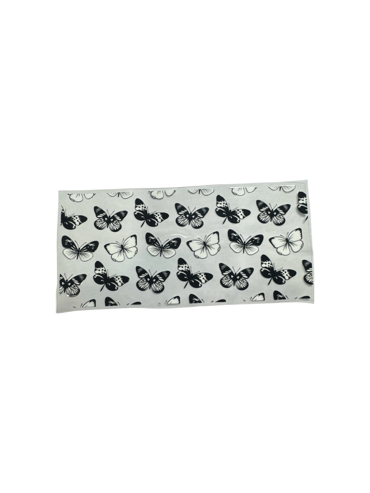 Black and White Butterflies UV DTF 16oz Cup Wrap, #584