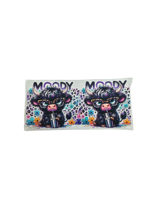 Moody Hyland Cow 16 oz UV DTF Cup Transfer #617