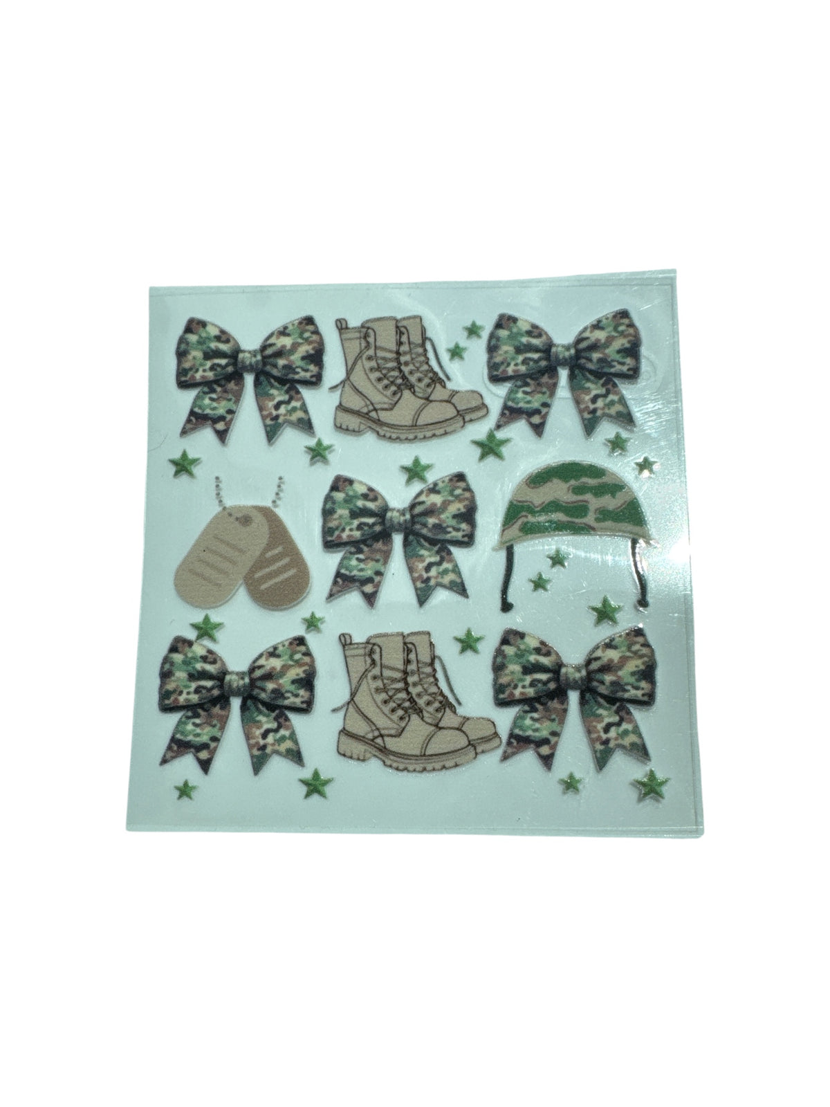 15oz UV DTF Transfer Camo Bows Wrap, #626
