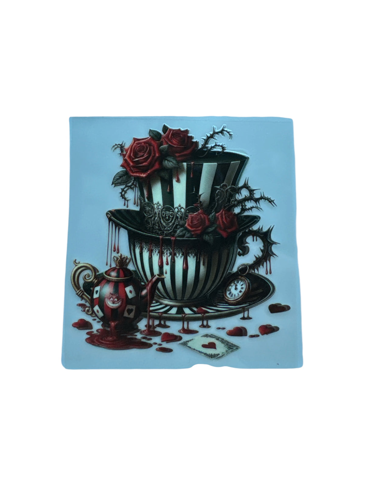 15oz UV DTF Transfer Top Hat with Tea Cup Wrap, #628