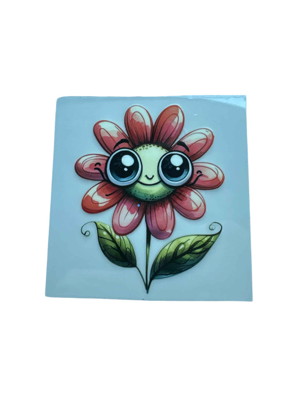 15oz UV DTF Transfer Flower Big Eyes Wrap, #630