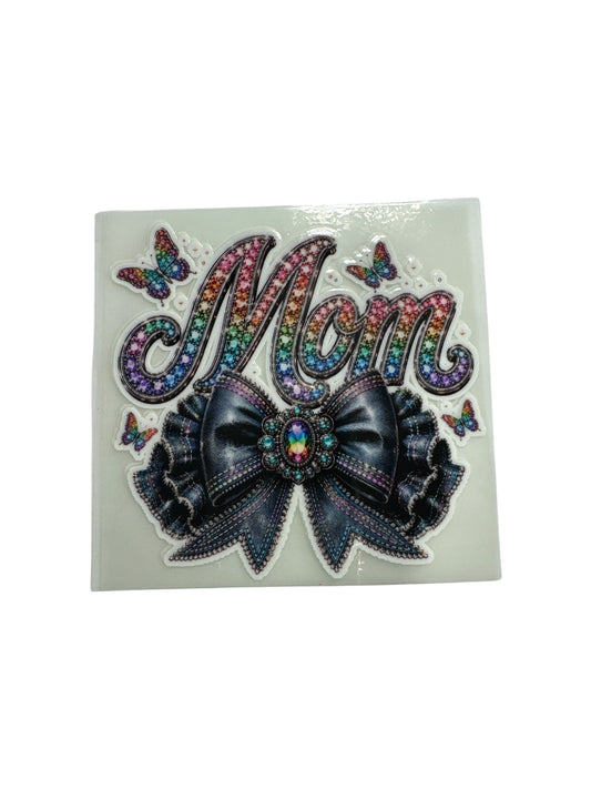 15oz GLOW IN THE DARK UV DTF Mom With ow Transfer #634