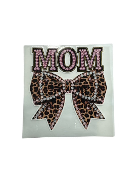 15oz GLOW IN THE DARK UV DTF MOM with Leopard Bow Transfer #636