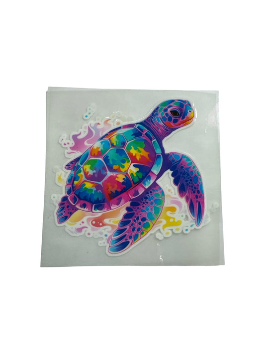 15oz GLOW IN THE DARK UV DTF Sea Turtle Transfer #638