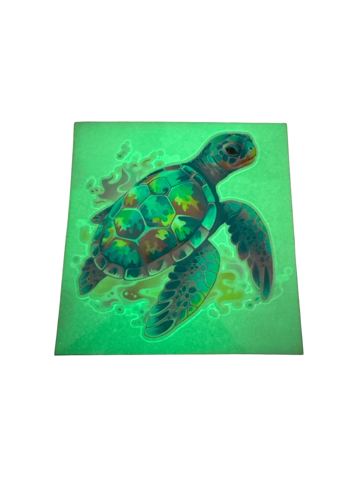 15oz GLOW IN THE DARK UV DTF Sea Turtle Transfer #638
