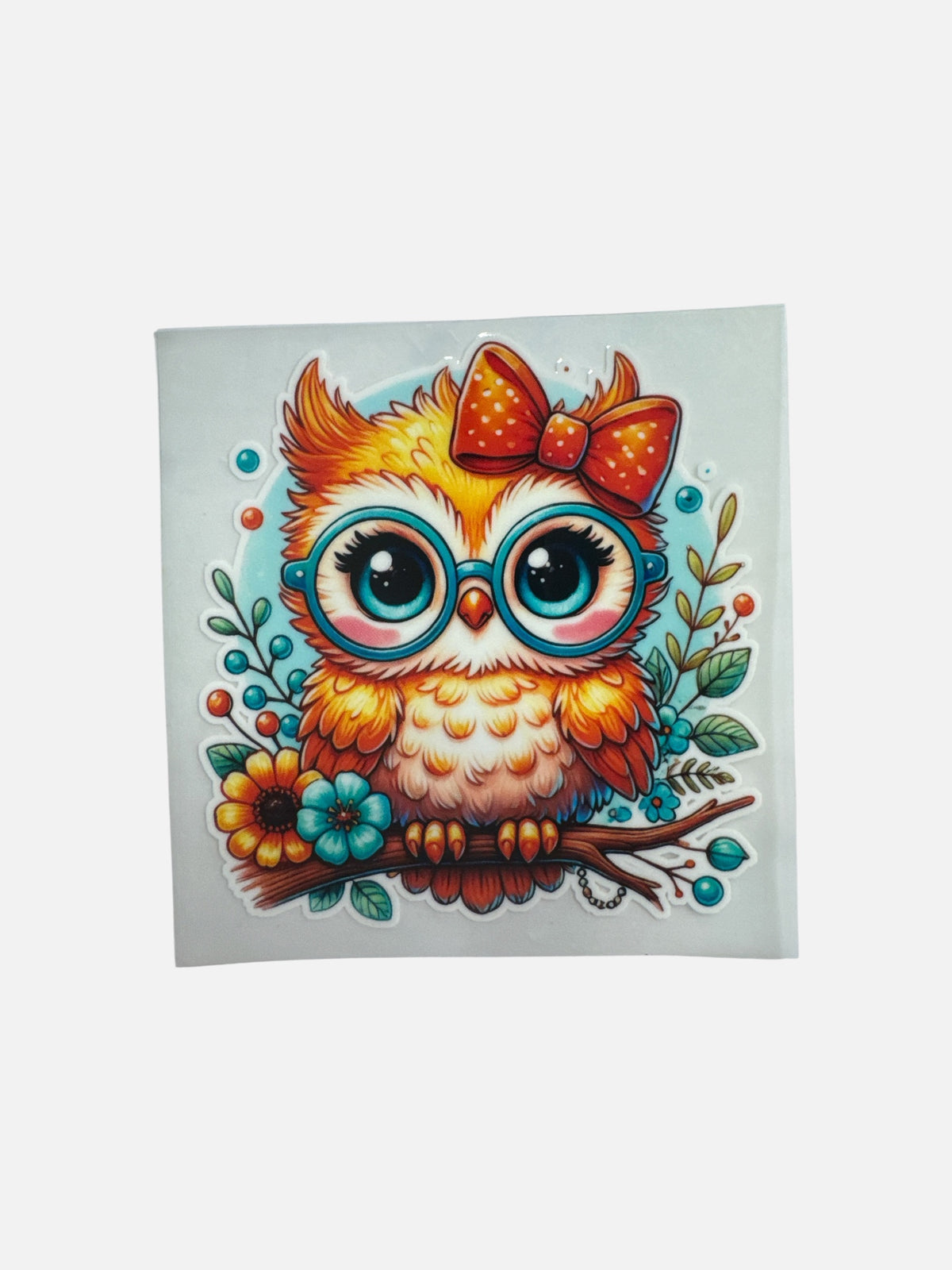 15oz GLOW IN THE DARK UV DTF Owl Transfer #672