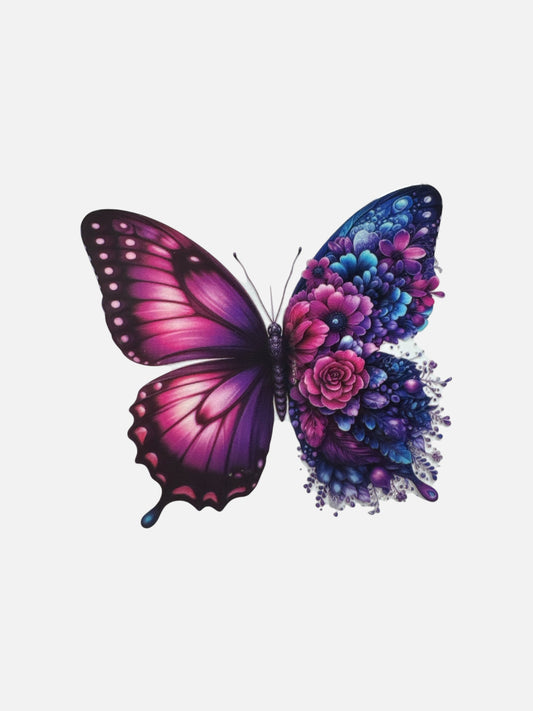 15oz UV DTF Transfer Butterfly Pink Purple Wrap, #659