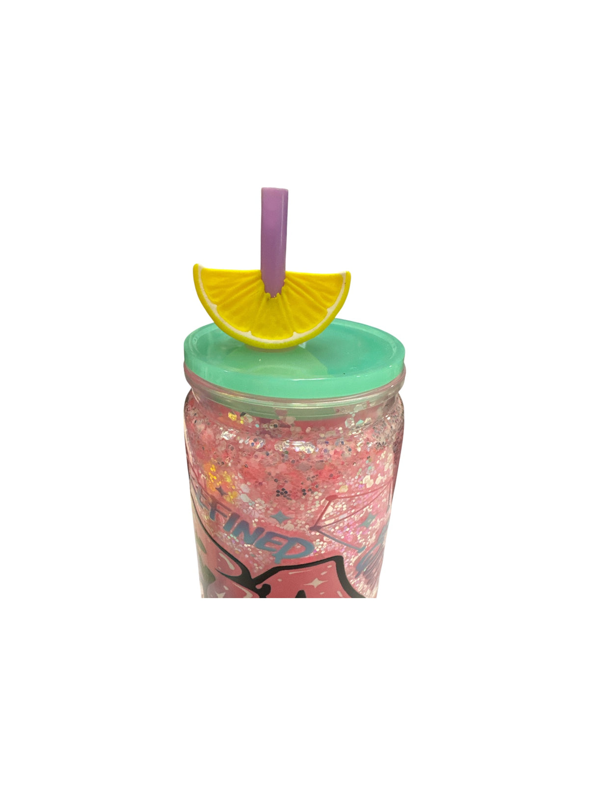 Lemon Slice 3D Straw Topper Middle – Drink Accessory for Tumblers