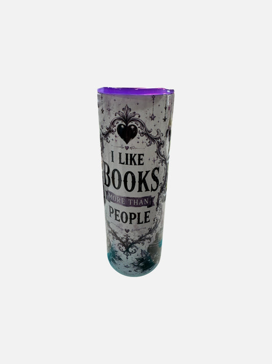 Books more than People 20oz Tumbler - Sublimated Cup, School Gift