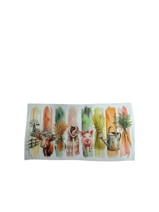 Farm Fun Animals UV DTF Decal #701