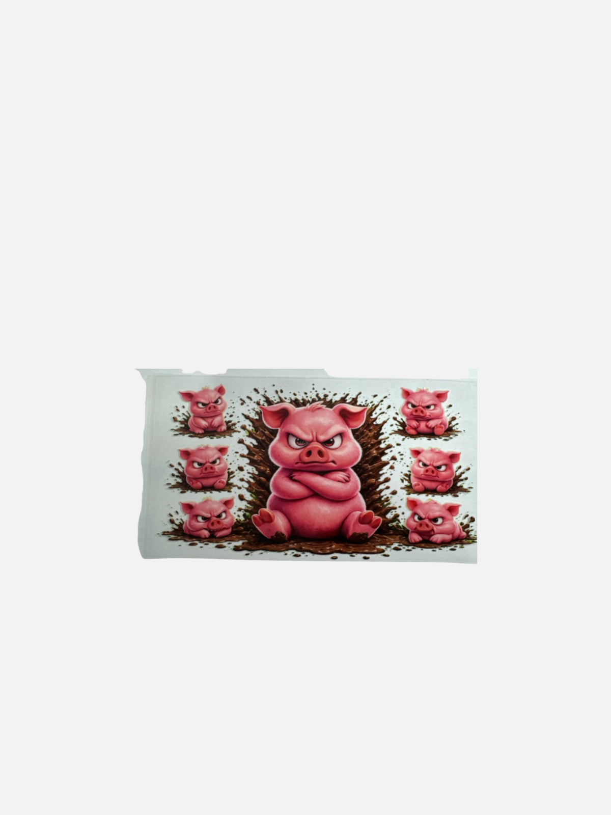 Angry Pig 16oz UV DTF Decal #686