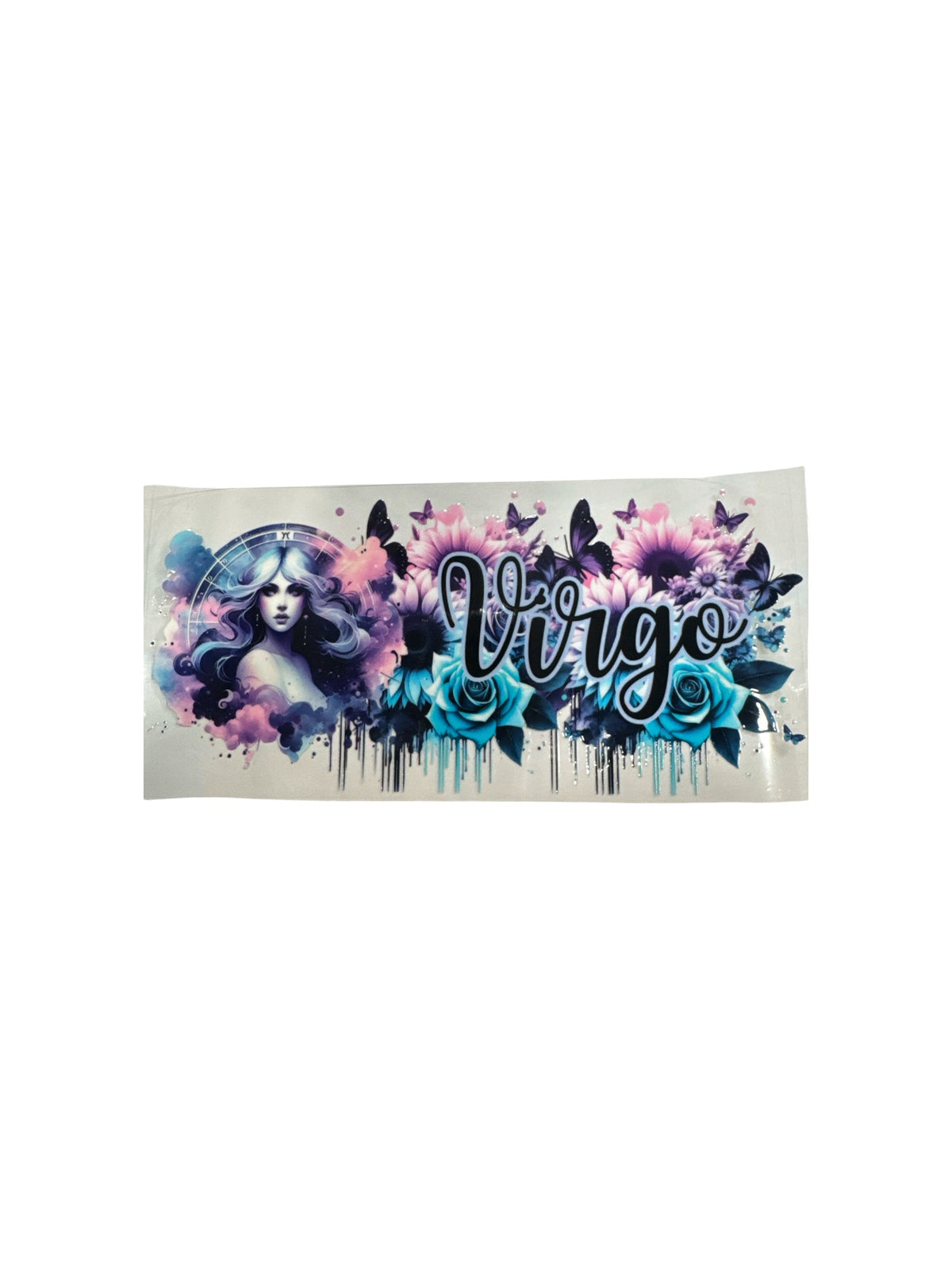 Choose A Zodiac FLORAL UVDTF Decals| Aquarius| Aries| Cancer| Capricorn| Gemini| Leo| Libra| Pisces| Sagittarius| Scorpio| Taurus| Virgo